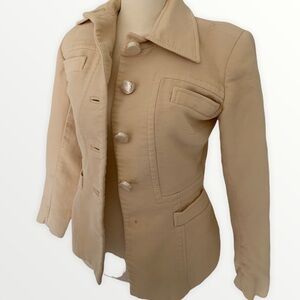 Annie Reva Retro Button-Down Wool Blend Coat Size 4